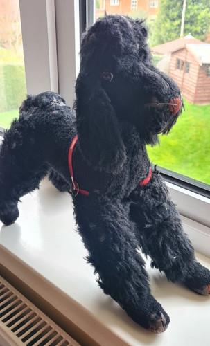 Vintage black soft toy - black,