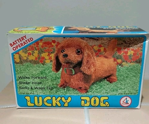 Vintage toy lucky dachshund - vintage,