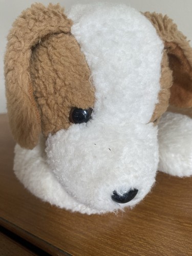 Vintage lying puppy - puppy, plush